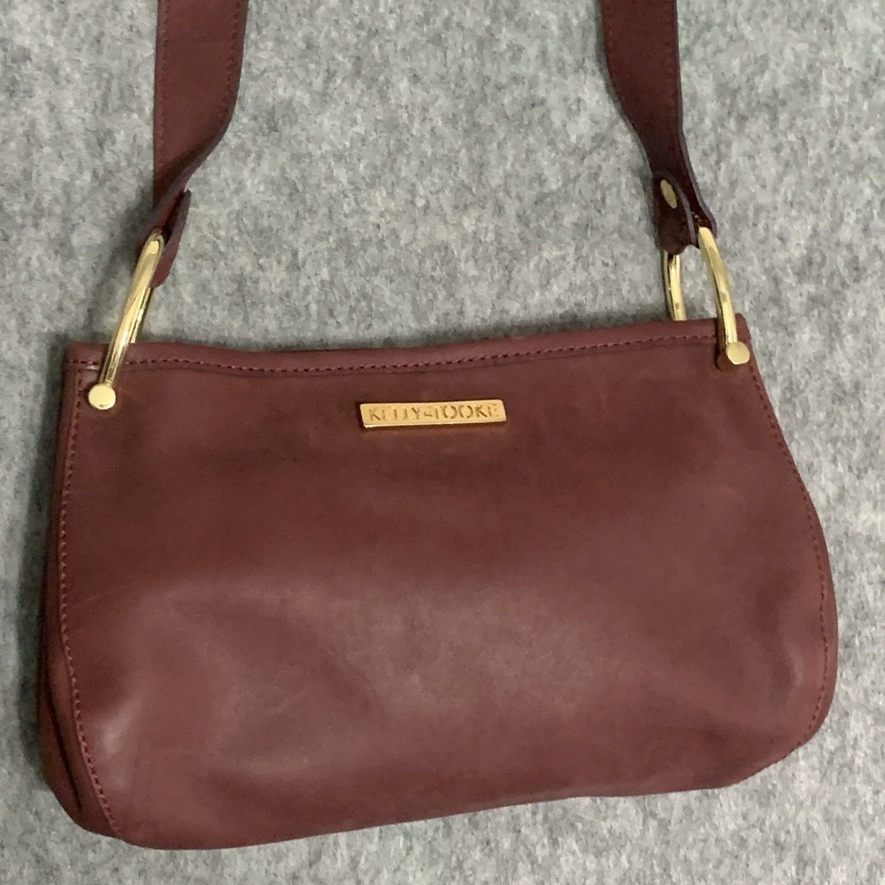 Kelly Tooke Women's Maroon Red Nubuck Leather Crossbody Purse